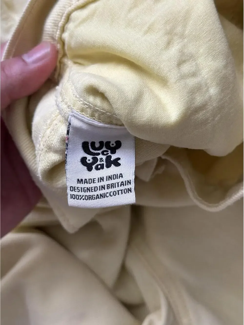 Lucy and Yak Shorts Women’s 30 Yellow Denim‎ Pockets Casual Logo Cotton Preppy